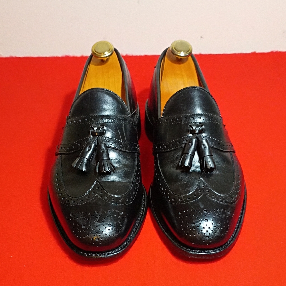 Allen Edmonds Black Leather Tassel Loafers